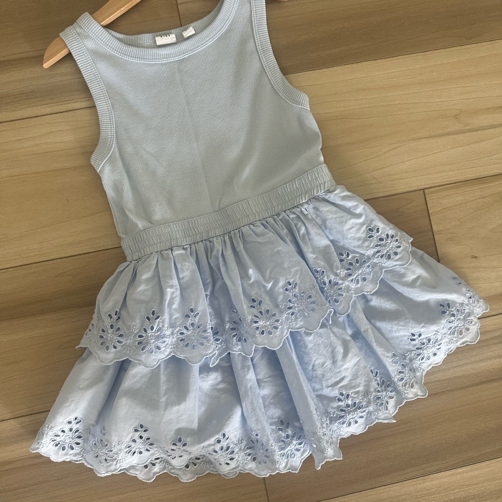 GAP light blue Ruffled Tiered Sundress